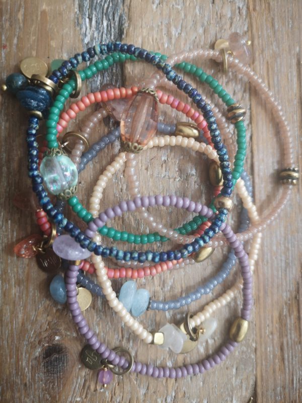 Single gems armband - Aquamarijn