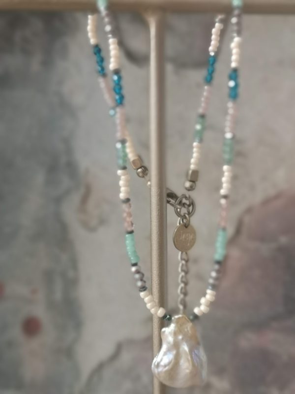 Pastel ketting Keshi Pearl