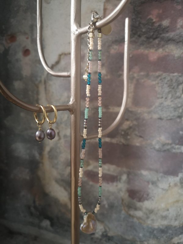 Pastel ketting Keshi Pearl