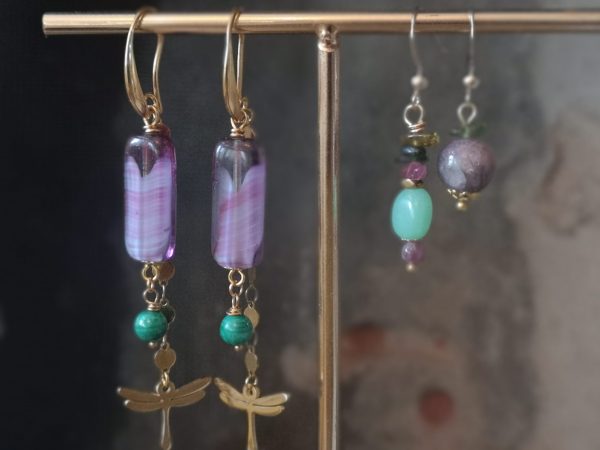 Goldfilled hangers Kunziet/Chrysopraas
