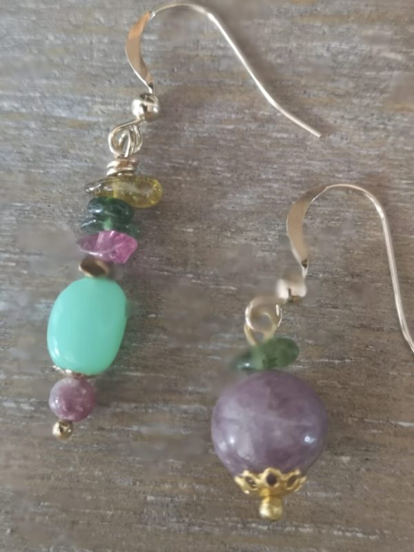 Goldfilled hangers Kunziet/Chrysopraas