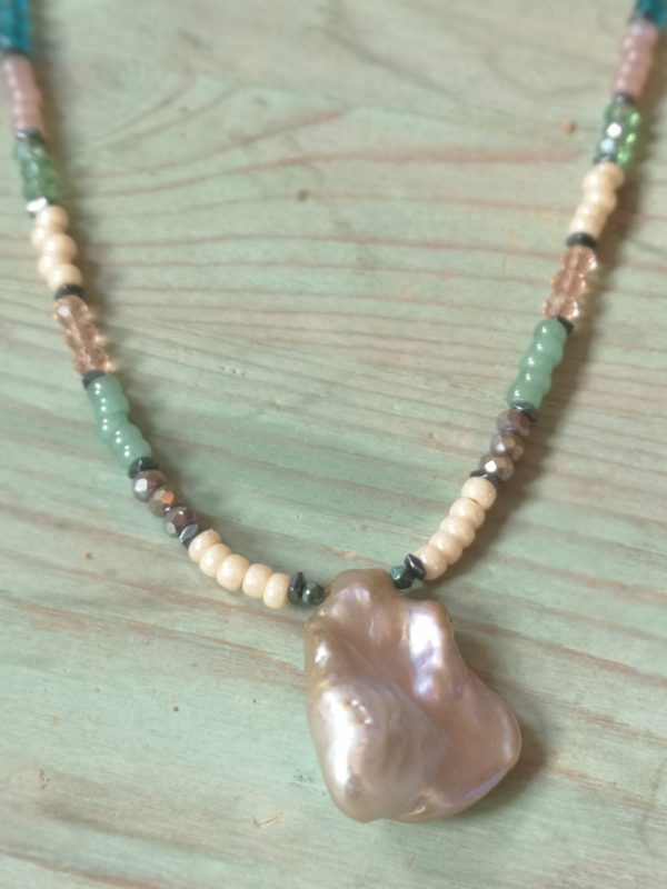 Pastel ketting Keshi Pearl