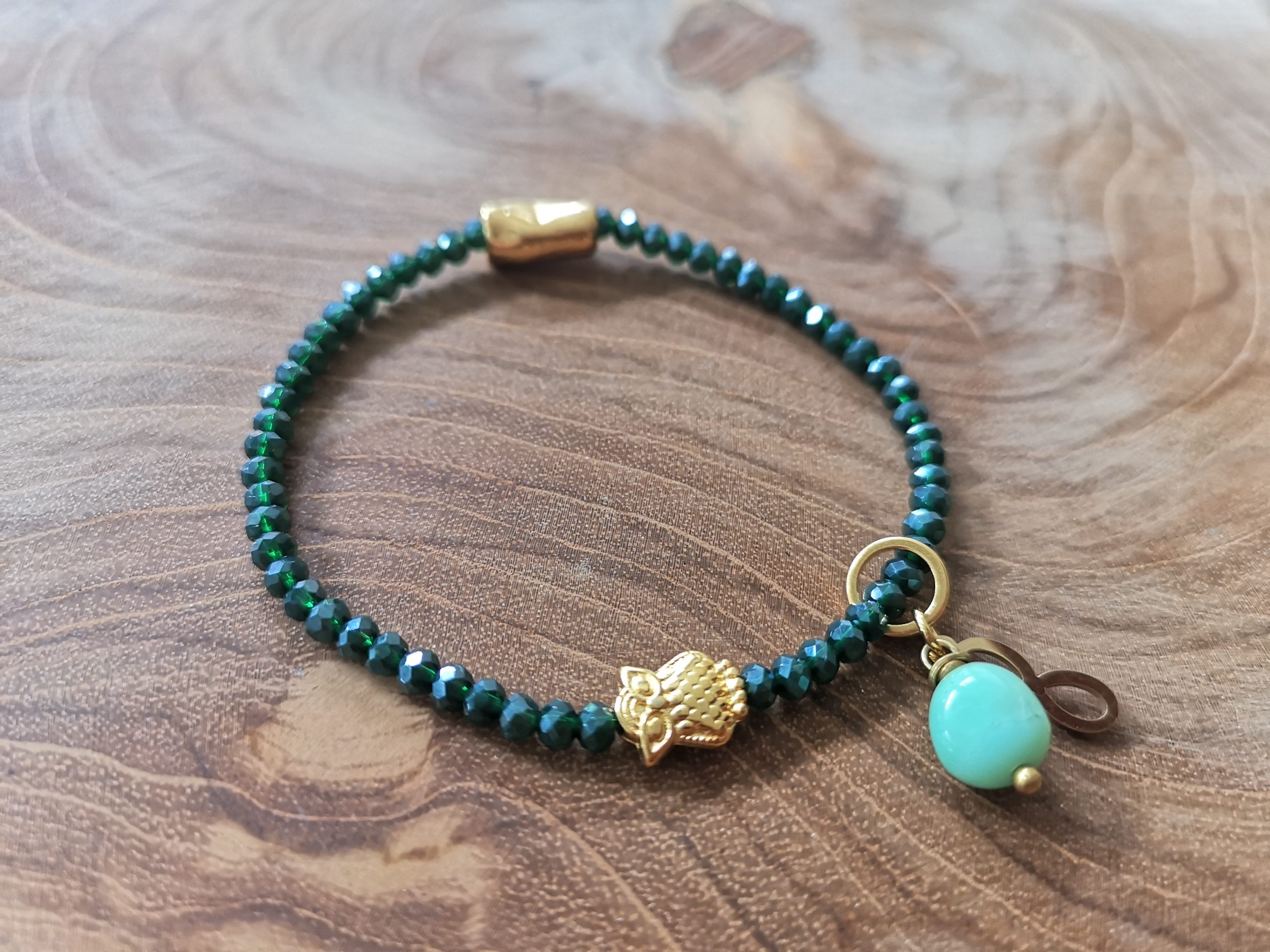 Armband shiny Petrol