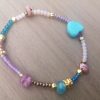 Lila-blue heart armband
