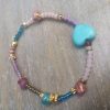 Lila-blue heart armband