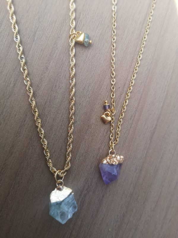 Lange schakelketting Amathist