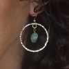 btf Chrysopraas hammered earrings