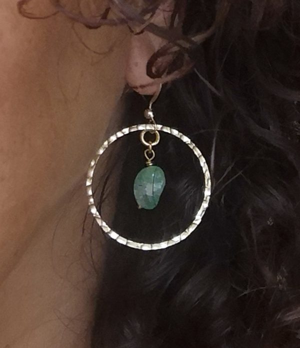 btf Chrysopraas hammered earrings
