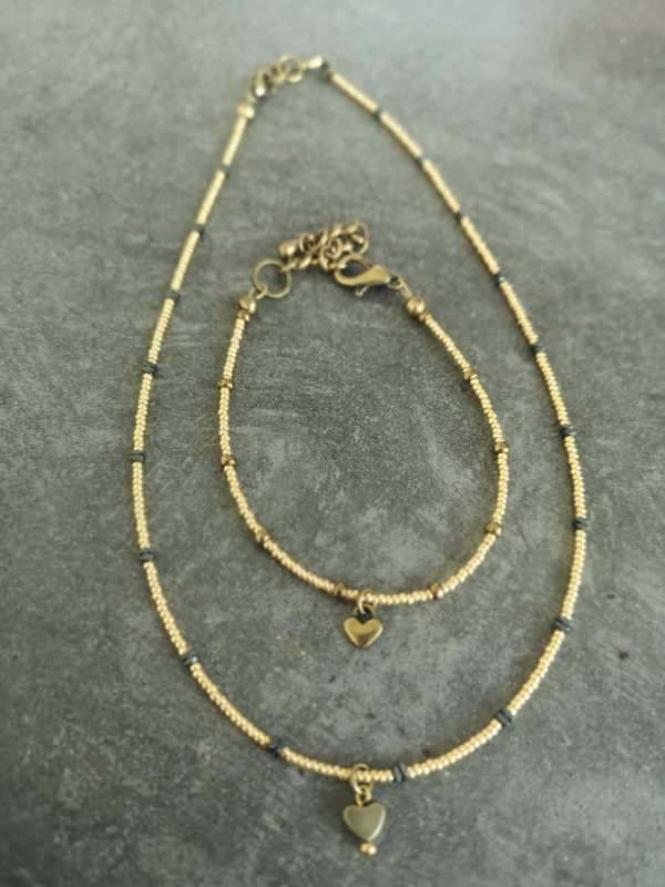 Fine gold-heart armbandje