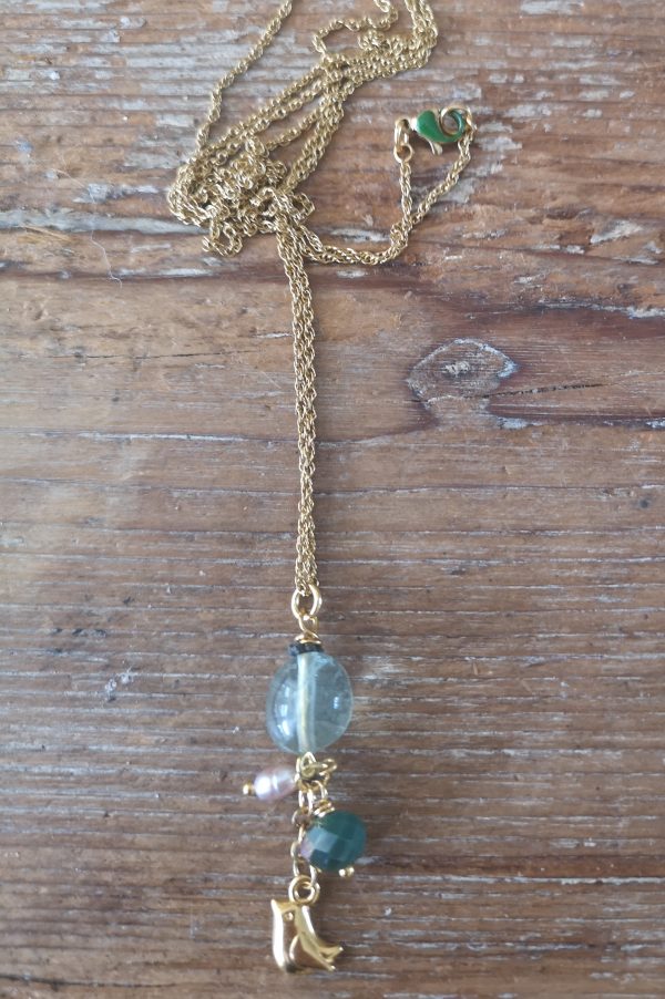 Gouden ketting Fluoriet