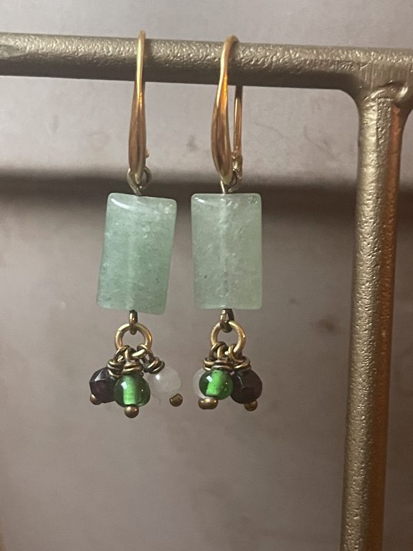 Jade Hanger met Granaat-Rozenkwarts